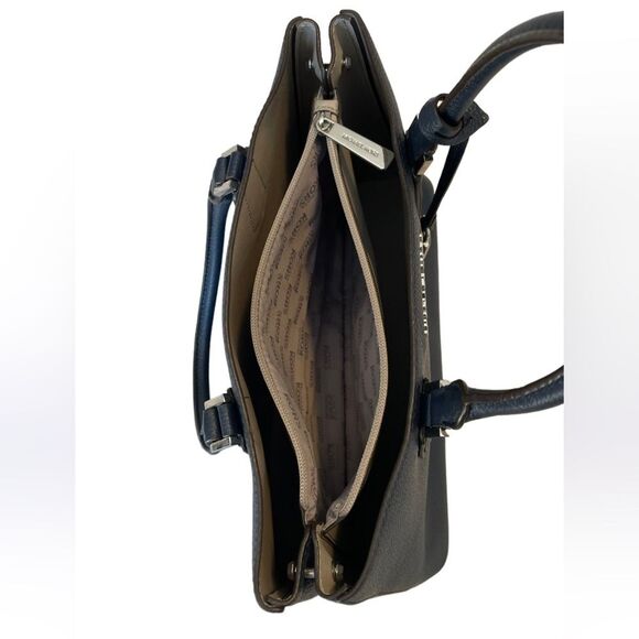 Michael Kors Pebbled Leather Tote Bag in Navy Blue - Picture 7 of 9